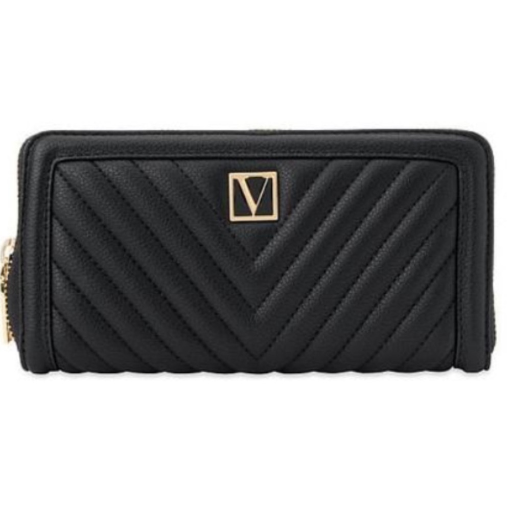 The Victoria Large Zipped Wallet Black
